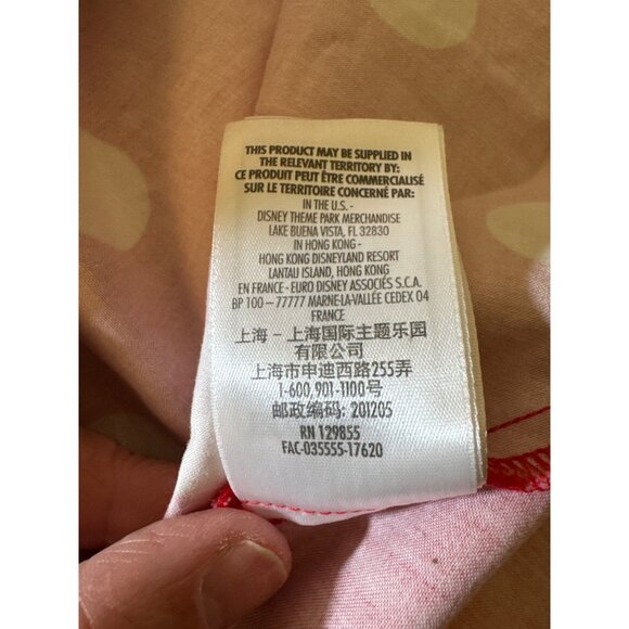 Disney Parks Authentic Red Polka Dot Dress With Black Trim - Picture 11 of 12